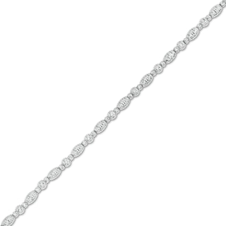 Diamond-Cut Bead Bracelet in Hollow 18K White Gold