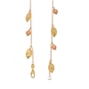 Italian Gold Dangle Bead Bracelet in Hollow 18K Two Tone Gold