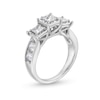 1.95 CT. T.W. Princess-Cut Diamond Past Present Future® Miracle Engagement Ring in 14K White Gold