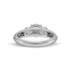 Thumbnail Image 4 of 1.45 CT. T.W. Diamond Past Present Future® Knife Edge Vintage-Style Engagement Ring in 14K White Gold