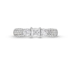 Thumbnail Image 3 of 1.23 CT. T.W. Princess-Cut Diamond Past Present Future® Double Row Engagement Ring in 14K White Gold