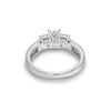 Thumbnail Image 4 of 1.23 CT. T.W. Princess-Cut Diamond Past Present Future® Double Row Engagement Ring in 14K White Gold