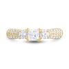 Thumbnail Image 2 of 1.23 CT. T.W. Princess-Cut Diamond Past Present Future® Double Row Engagement Ring in 14K Gold