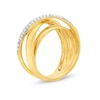 Italian Gold 0.20 CT. T.W. Diamond Orbit Ring in 18K Gold