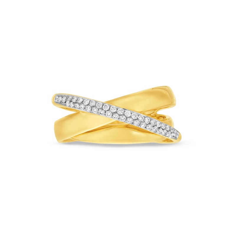Italian Gold 0.20 CT. T.W. Diamond Orbit Ring in 18K Gold|Peoples Jewellers