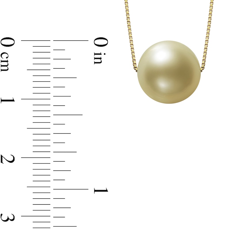 10.0mm Golden South Sea Cultured Pearl Pendant in 14K Gold