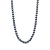 Thumbnail Image 0 of 6.0mm Dyed Black Akoya Cultured Pearl Strand Necklace with Sterling Silver Clasp