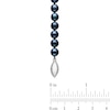 Thumbnail Image 2 of 6.0mm Dyed Black Akoya Cultured Pearl Strand Necklace with Sterling Silver Clasp