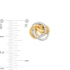 0.20 CT. T.W. Diamond Knot Stud Earrings in 18K Two-Toned Gold