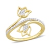 0.16 CT. T.W. Diamond Tulip Split Shank Ring in 10K Gold