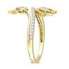 0.16 CT. T.W. Diamond Tulip Split Shank Ring in 10K Gold