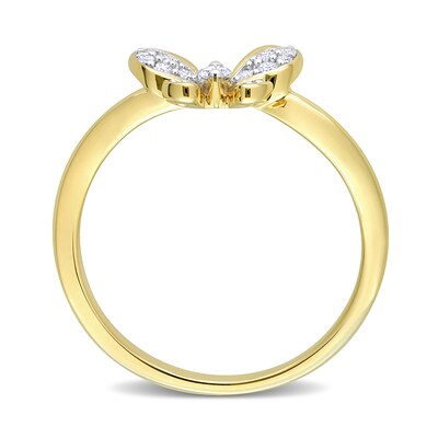 0.12 CT. T.W. Diamond Butterfly Ring in 10K Gold