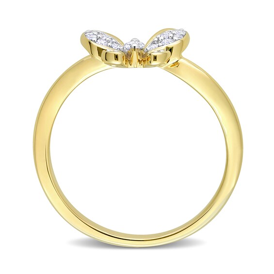 0.12 CT. T.W. Diamond Butterfly Ring in 10K Gold