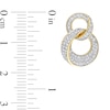 0.65 CT. T.W. Diamond Interlocking Circles Drop Earrings in 14K Gold