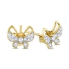 Thumbnail Image 0 of 0.14 CT. T.W. Diamond Butterfly Stud Earrings in 10K Gold