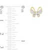 Thumbnail Image 2 of 0.14 CT. T.W. Diamond Butterfly Stud Earrings in 10K Gold