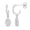 0.41 CT. T.W. Diamond Pear Frame Drop Earrings in 14K White Gold