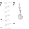 0.41 CT. T.W. Diamond Pear Frame Drop Earrings in 14K White Gold