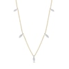 0.09 CT. T.W. Diamond Frame Station Necklace in 14K Two-Toned Gold