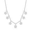 Thumbnail Image 0 of 0.28 CT. T.W. Diamond Flower Frame Station Necklace in 14K White Gold
