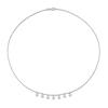 Thumbnail Image 1 of 0.28 CT. T.W. Diamond Flower Frame Station Necklace in 14K White Gold