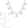 Thumbnail Image 2 of 0.28 CT. T.W. Diamond Flower Frame Station Necklace in 14K White Gold