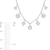 Thumbnail Image 2 of 0.18 CT. T.W. Diamond Multi-Frame Station Necklace in 14K White Gold