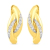 Thumbnail Image 0 of 0.20 CT. T.W. Diamond Twist Earrings in 10K Gold