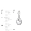 Thumbnail Image 3 of Pear-Shaped White Lab-Created Sapphire Double Teardrop Pendant and Earrings Set in Sterling Silver