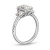 3.00 CT. T.W. Certified Emerald and Trapezoid-Cut Lab-Created Diamond Engagement Ring in 14K White Gold (F/VS2)