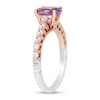 Thumbnail Image 1 of Enchanted Disney Rapunzel Oval Light Purple Amethyst and 0.37 CT. T.W. Diamond Engagement Ring in 14K Two-Tone Gold