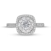 Thumbnail Image 3 of Celebration Canadian Ideal 1.00 CT. T.W. Certified Diamond Cushion Frame Engagement Ring in 14K White Gold (I/I1)