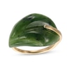 Thumbnail Image 0 of Jade Leaf Ring in 14K Gold - Size 7