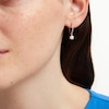 Thumbnail Image 2 of 5.0mm Lab-Created Opal and White Lab-Created Sapphire Drop Earrings in Sterling Silver