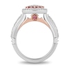 Thumbnail Image 2 of Enchanted Disney 0.45 CT. T.W. Multi-Diamond and Pink Tourmaline Ring in 14K Two Tone Gold - Size 7