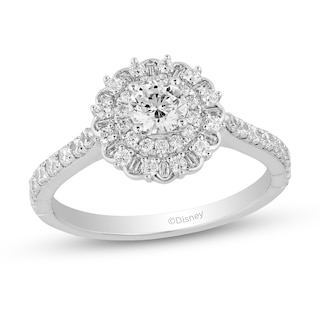 Enchanted Disney Majestic Princess 0.95 CT. T.W. Diamond Engagement Ring in 14K White Gold - Size 7