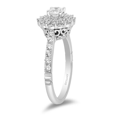 Enchanted Disney Majestic Princess 0.95 CT. T.W. Diamond Engagement Ring in 14K White Gold - Size 7