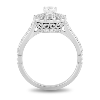 Enchanted Disney Majestic Princess 0.95 CT. T.W. Diamond Engagement Ring in 14K White Gold - Size 7