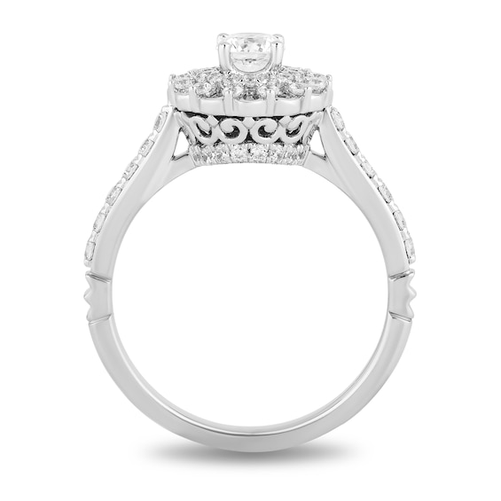 Enchanted Disney Majestic Princess 0.95 CT. T.W. Diamond Engagement Ring in 14K White Gold - Size 7