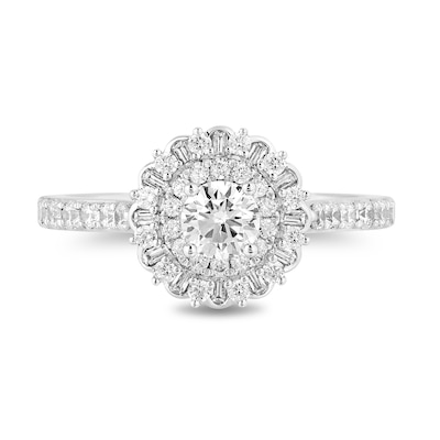 Enchanted Disney Majestic Princess 0.95 CT. T.W. Diamond Engagement Ring in 14K White Gold - Size 7