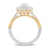 Enchanted Disney 1.23 CT. T.W. Diamond Scalloped Frame Engagement Ring in 14K Two Tone Gold - Size 7