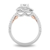 Thumbnail Image 2 of Enchanted Disney 1.23 CT. T.W. Diamond Flower Ring in 14K White Gold - Size 7