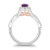 Thumbnail Image 2 of Enchanted Disney 0.45 CT. T.W. Diamond and Amethyst Engagement Ring in 14K Two Tone Gold - Size 7