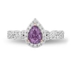 Thumbnail Image 3 of Enchanted Disney 0.45 CT. T.W. Diamond and Amethyst Engagement Ring in 14K Two Tone Gold - Size 7