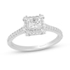 Thumbnail Image 0 of Enchanted Disney Majestic Princess 0.69 CT. T.W. Princess-Cut Diamond Frame Engagement Ring in 14K White Gold - Size 7