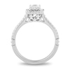 Thumbnail Image 2 of Enchanted Disney Majestic Princess 0.69 CT. T.W. Princess-Cut Diamond Frame Engagement Ring in 14K White Gold - Size 7