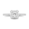Thumbnail Image 3 of Enchanted Disney Majestic Princess 0.69 CT. T.W. Princess-Cut Diamond Frame Engagement Ring in 14K White Gold - Size 7