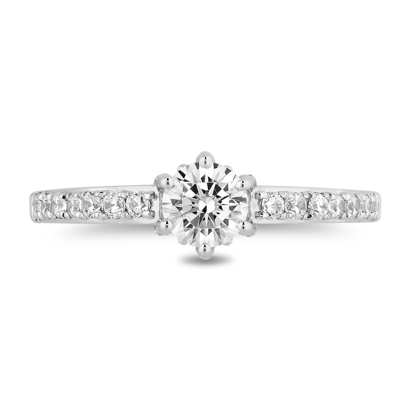 Enchanted Disney Majestic Princess 0.95 CT. T.W. Diamond Bridal Set in 14K White Gold|Peoples Jewellers