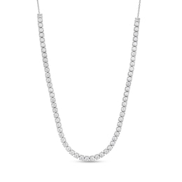 5.00 CT. T.W. Certified Diamond Tennis Necklace in 18K White Gold (I/SI2)