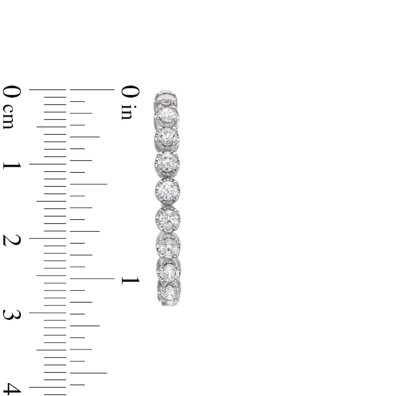 Main Image 2 of 2.00 CT. T.W. Certified Diamond Inside-Out Hoop Earrings in 18K White Gold (I/SI2)